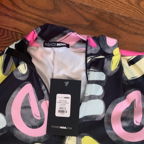 Fashion Nova graffiti jumpsuit - Picture 6 of 8